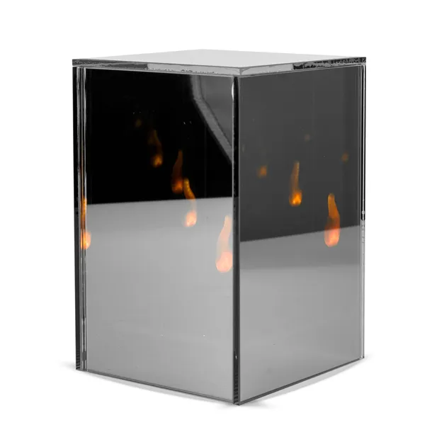 Znicz Lampion Lustrzany 3D 15 cm Srebrny Znicz na Cmentarz Ekskluzywny