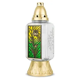 znicz-kapliczka-znicz-szklany-elegancki-31-cm-z-wkladem-na-grob-roza-zloty