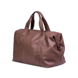 childhome-torba-mommy-bag-signature-vegan-leather-dark-brown