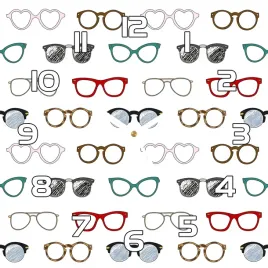 cichy-zegar-szklany-na-sciane-retro-okulary-30x30