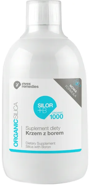 Invex Remedies SILOR+B ORGANIC 1000 Krzem Bor płyn Suplement diety 500ml