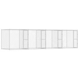 klatka-dla-psa-srebrny-800-x-200-x-200-cm-stal-galwanizowana