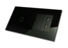 wlacznik-dotykowy-1k-pojedynczy-2x-usb-2-4a-gniazdko-szklany