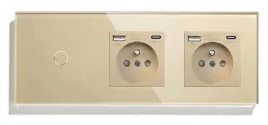 wlacznik-dotykowy-pojedynczy-1k-2x-gniazdko-usb-c-szklane-wylacznik