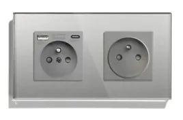 gniazdko-szklane-podwojne-usb-c-kontakt-16a-szklo