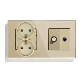 gniazdko-elektryczne-podwojne-wtyk-antenowy-satelitarny-kontakt-szklany