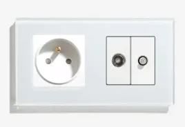 gniazdko-elektryczne-wtyk-antenowy-satelitarny-ramka-szklo-podwojna-157mm
