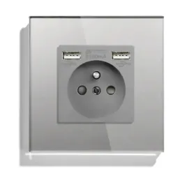 gniazdko-szklane-pojedyncze-2x-usb-kontakt-16a