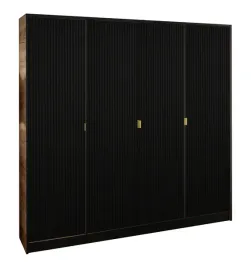 szafa-garderoba-lumi-207-4d-dab-craft-czarny-ryflowany-uchwyt-zloty