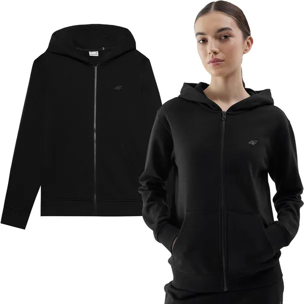 Bluza Damska 4F Dresowa Sportowa Rozpinana z Kapturem Bawełna F0956-20S-M