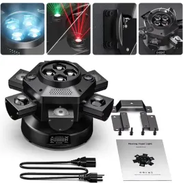 glowica-ruchoma-led-150w-6-ramion-bee-eye-laser-dmx-dj-wesele-scena