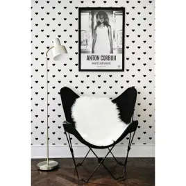 tapeta-scienna-czarne-geometryczne-serca-250x250cm