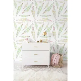 tapeta-scienna-kolorowe-subtelne-liscie-250x250-cm