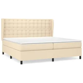 lozko-kontynentalne-kremowe-203x203x118-128-cm-materac-bialy-100x200x