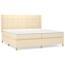lozko-kontynentalne-kremowe-203x203x118-128cm-materac-bialy-100x200x2