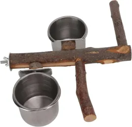 drewniana-grzeda-dla-papug-z-miskami-ze-stali-nierdzewnej