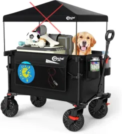 wozek-plazowy-portal-czarny-skladany-baldachim