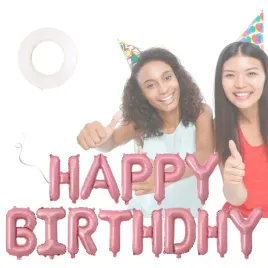 balony-happy-birthday-rozowy-wstazka-gratis-16cali