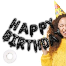 balony-happy-birthday-czarny-wstazka-gratis