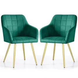 2x-krzeslo-tapicerowane-butelkowa-zielen-luxano-zlote-nogi