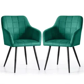 2x-krzeslo-tapicerowane-butelkowa-zielen-luxano-czarne-nogi