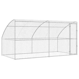 kenel-dla-psow-2-szt-srebrny-4-x-2-x-2-m-stal-galwanizowana