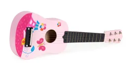 gitara-dla-dzieci-drewniana-metalowe-struny-kostka-rozowa-ecotoys-ecotoy