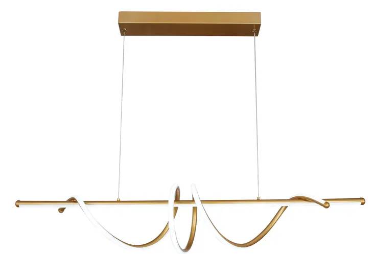 LAMPA LED sufitowa wisząca EKO ŻYRANDOL LED nowoczesna + PILOT Złota