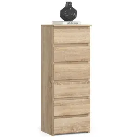 komoda-cl6-pk-dab-sonoma-akord-furniture-factory-kommcl6sonpk-59017528524