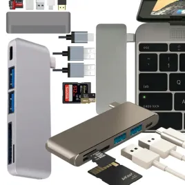 hub-adapter-5w1-usb-c-typ-usb-3-0-czytnik-sd-tf