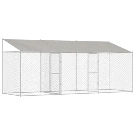 klatka-dla-psa-z-dachem-srebrny-600-x-200-x-256-cm-stal-i-pe