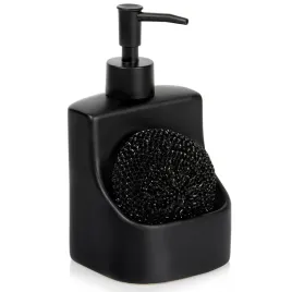 dozownik-plynu-do-naczyn-z-pojemnikiem-na-gabke-i-z-gabka-ceramiczny-czarny