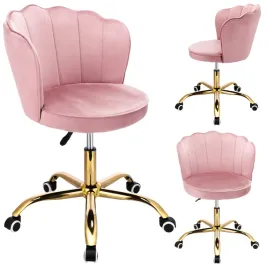 fotel-biurowy-nula-obrotowy-krzeslo-ergonomiczne-muszelka-welurowy-rozowy