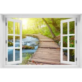 okno-naklejka-scienna-sciezka-w-lesie-150x100