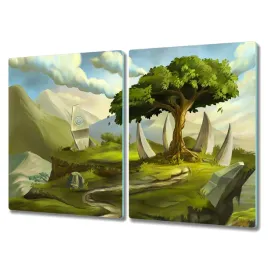 deska-szklana-2x40x52-cm-fantasy-drzewo-kamienie