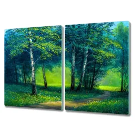 deska-szklo-2x40x52-nowoczesny-las-sciezka-kwiaty