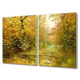 deska-ze-szkla-2x40x52-podkladka-las-zolte-liscie