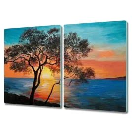 deska-do-kuchni-2x40x52-drzewo-morze-zachod-slonca