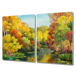 deska-kuchenna-2x40x52-cm-las-rzeka-drzewa-niebo