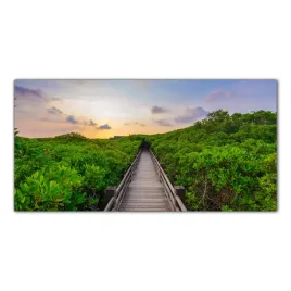 sciezka-las-drzewa-100x50-panel-szklany-do-kuchni