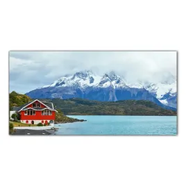 jezioro-domy-natura-100x50-panel-szklo-hartowane