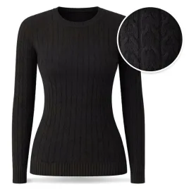 damski-sweter-klasyczny-elegancki-wzor-warkocz-m-czarny-vh-707