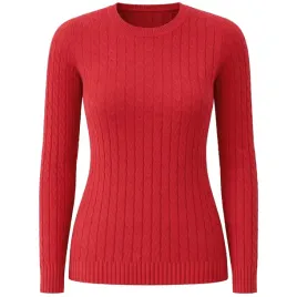 damski-sweter-klasyczny-elegancki-wzor-warkocz-s-czerwony-vh-707