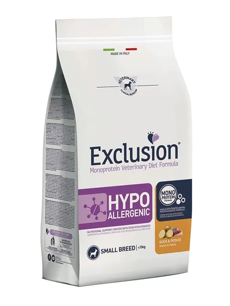 EXCLUSION HYPOALLERGENIC DOG ADULT SMALL DUCK & POTATO 2 KG