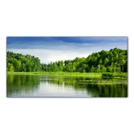 jezioro-natura-las-100x50-panele-szklo-hartowane