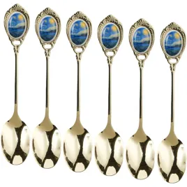 zlote-lyzeczki-do-herbaty-kawy-deserow-szesc-sztuk-van-gogh-starry-night