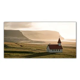 kosciol-wybrzeze-morze-100x50-kuchenny-panel-szklo