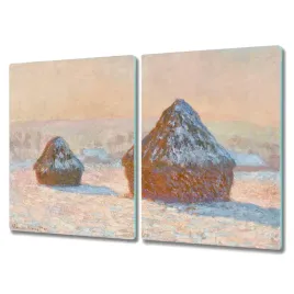 deska-szklo-2x40x52-stogi-zboza-snieg-efekt-monet