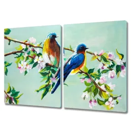 deska-kuchenna-2x40x52-galezie-liscie-kwiaty-ptaki
