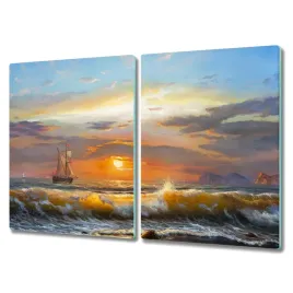 deska-kuchenna-2x40x52-wybrzeze-fale-zachod-slonca